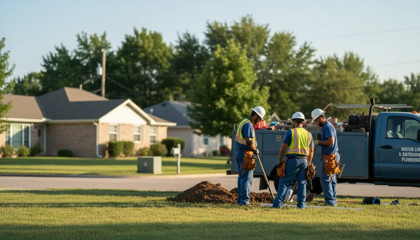 Residential water line and bathroom plumbing service in Weston, NE